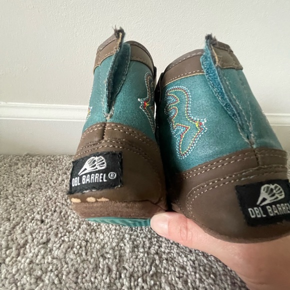 DBL Barrel Infant Open Range Baby Bucker Western Cowboy Boots Brown size infant - Picture 3 of 4